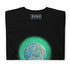 A black Xigfireon graphic t-shirt featuring the Deep Forest iteration of the `Reach Of The Spirit` Celtic knot design. The `Reach Of The Spirit` Celtic knot represents Mother Earth.